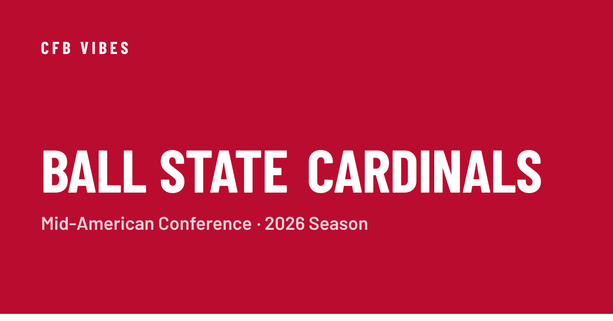 Schedule F Ball State Football Schedule 2026: Games, Dates & Results