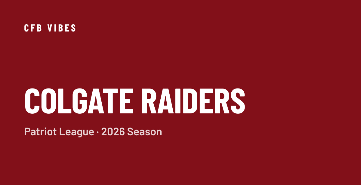 Colgate Football: Schedule, Scores, Roster & Odds