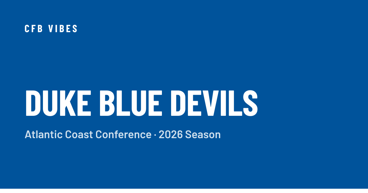 Duke Score Duke Football: Schedule, Scores, Roster & Odds