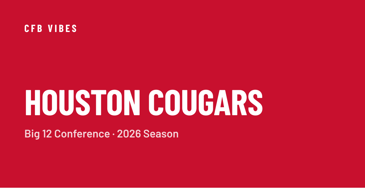 Houston Cougars Football: Schedule, Scores, Roster & Odds