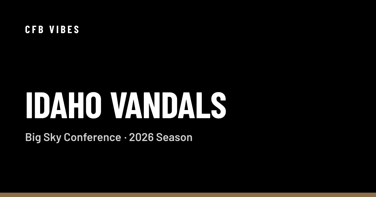 Schedule F Idaho Football: Schedule, Scores, Roster & Odds