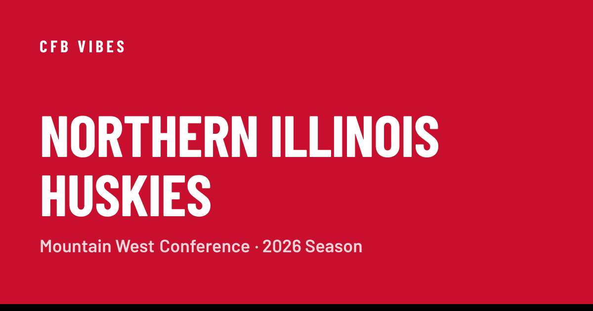 Schedule F NIU Football: Schedule, Scores, Roster & Odds