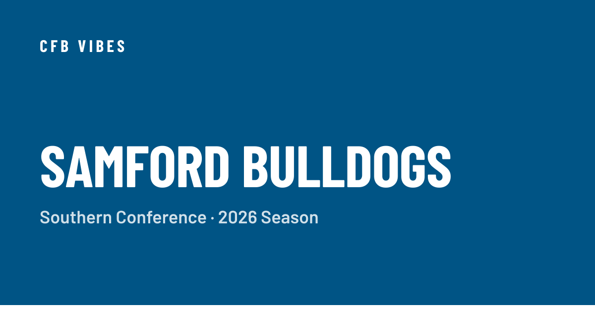 Samford Football Schedule 2026: Games, Dates & Results