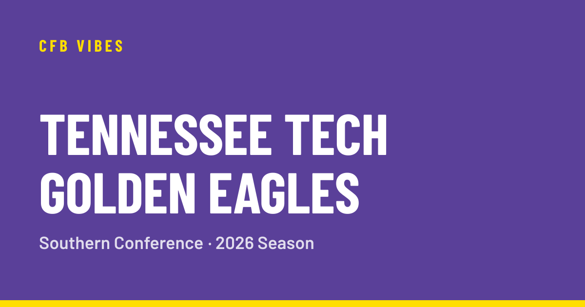 Tennessee Tech Football Schedule 2026: Dates & Results