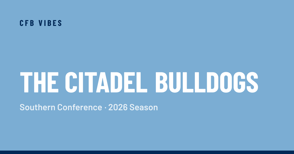 Schedule F Citadel Football: Schedule, Scores, Roster & Odds