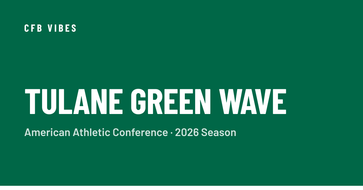 Utsa Football Roster Tulane Football Schedule 2026: Games, Dates & Results